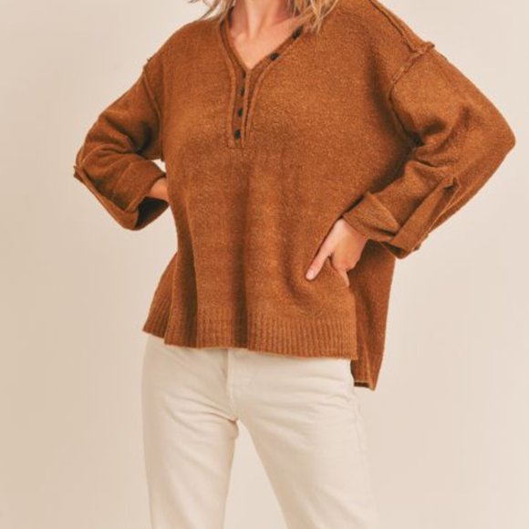 Elena Button Sleeve Top - Picture 4 of 10